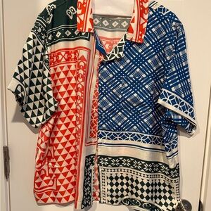 Rhude Multicolor Geometric Casual Button Down Shirt